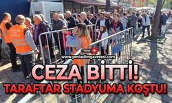 Ceza bitti: Taraftar stadyuma koştu
