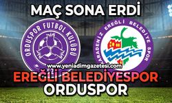 Ereğli Belediyespor-Orduspor karşılaşması sona erdi