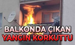 Balkonda çıkan yangın evi küle çeviriyordu