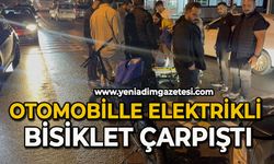 Otomobil ile elektrikli bisiklet çarpıştı: 1 yaralı