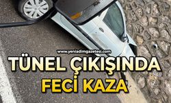 Tünel çıkışında feci kaza