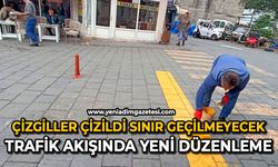 Çizgiller çizildi sınır geçilmeyecek: Trafik akışında yeni düzenleme