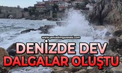 Deniz dev dalgalar oluştu