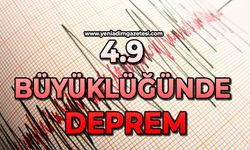 4.9 büyüklüğünde deprem
