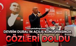 Devrim Dural'ın açılış konuşmasında gözleri doldu
