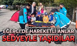 Eğerci’de hareketli anlar: Sedye ile taşındılar !