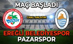 Ereğli Belediyespor-Pazarspor karşılaşması başladı-Canlı Anlatım
