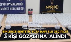 Binlerce sentetik ecza hapı ele geçirildi: 3 gözaltı