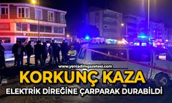 Korkunç kaza: Elektrik direğine çarparak durabildi