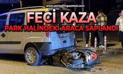 Park halinde ki araca saplandı: 1 yaralı