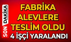 Fabrika alevlere teslim oldu: 4 işçi yaralandı