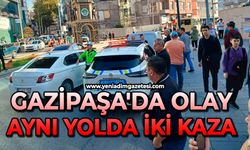 Gazipaşa'da olay: Aynı yolda iki kaza