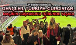 Gençler Türkiye–Gürcistan maçının coşkusunu tribünde yaşadı