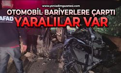 Otomobil bariyerlere çarptı: 4 yaralı