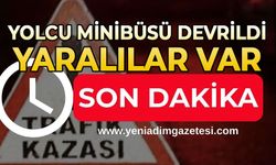 Yolcu minibüsü devrildi: Yaralılar var