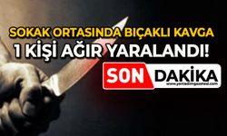 Sokak ortasında bıçaklı kavga: 1 kişi ağır yaralandı!