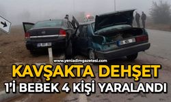 Kavşakta dehşet: 1’i bebek 4 kişi yaralandı