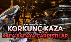 Korkunç kaza: Kafa kafaya çarpıştılar