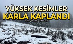 Yüksek kesimler beyaz örtüyle kaplandı