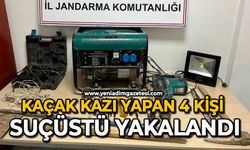 Kaçak kazı yapan 4 kişi suçüstü yakalandı