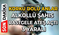 Korku dolu anlar: Alkollü şahıs rastgele ateş açtı, 3 yaralı