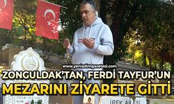 Zonguldak'tan Ferdi Tayfur’un mezarına gitti