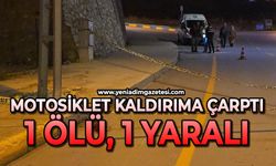 Motosiklet kaldırıma çarptı: 1 ölü, 1 yaralı