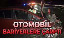 Otomobil bariyerlere çarptı: 1 yaralı
