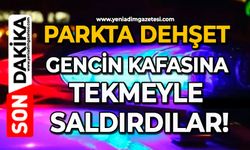Parkta dehşet: Gencin kafasına tekmeyle saldırdılar!