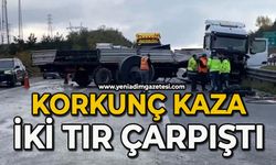 Korkunç kaza: İki tır çarpıştı