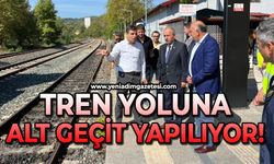 Tren yoluna alt geçit yapılıyor