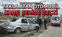 Takla atan otomobil orta refüje çıktı: 2 yaralı