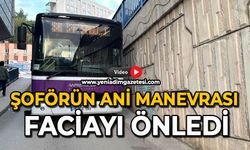 Şoförün ani manevrası faciayı önledi