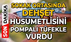 Sokak ortasında dehşet: Husumetlisini pompalı tüfekle vurdu