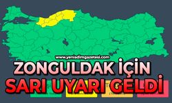 Zonguldak için sarı uyarı geldi