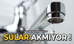 Sular akmıyor!