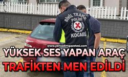 Düğün konvoyunda gürültü yapan araç trafikten men edildi