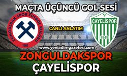 Zonguldakspor-Çayelispor karşılaşmasında üçüncü gol sesi (Canlı Anlatım)