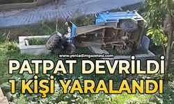 Patpat devrildi: Sürücü yaralandı