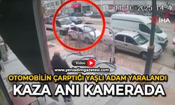 Otomobilin çarptığı yaşlı adam yaralandı: Kaza anı kamerada
