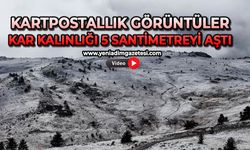 Kartpostallık görüntüler: Kar kalınlığı 5 santimetreyi aştı