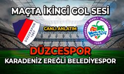 Düzce - Ereğli Belediyespor maçında ikinci gol sesi