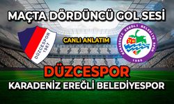 Düzce - Ereğli Belediyespor maçında dördüncü gol sesi