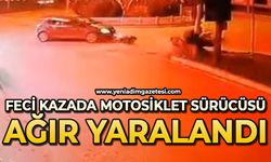 Feci kaza: Motosiklet sürücüsü ağır yaralandı