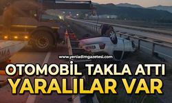 Kontrolden çıkan otomobil takla attı: 2 yaralı