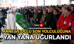 Anne ve oğlu son yolculuğuna yan yana uğurlandı