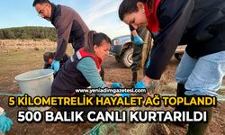 5 kilometrelik hayalet ağ toplandı: 500 balık canlı kurtarıldı