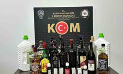 15 şişe el yapımı alkol ele geçirildi