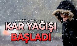 Beklenen kar yağışı başladı