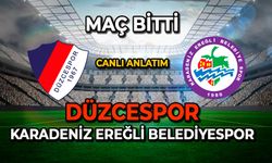 Düzce - Ereğli Belediyespor karşılaşması sona erdi